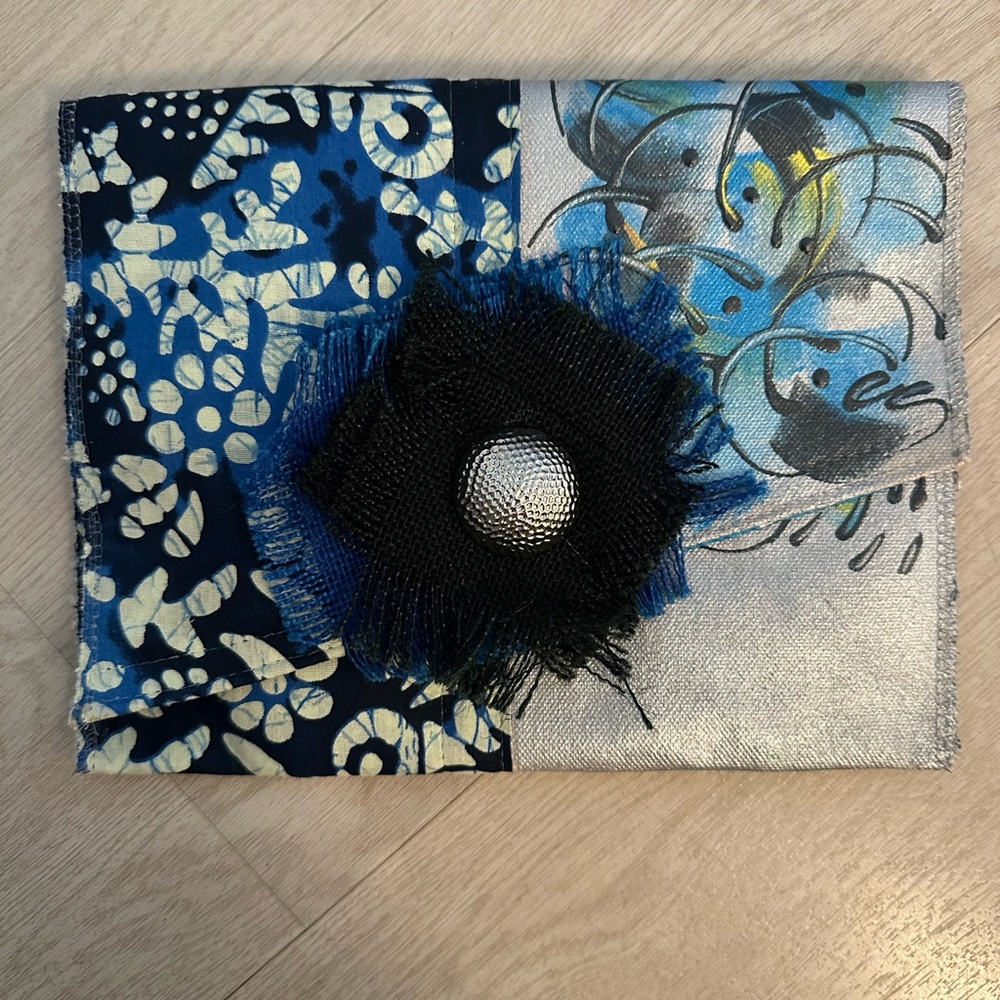 Blue & Black Floral Accent Phone Case - Women Accessories